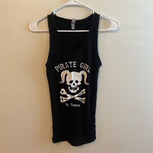 Next Level Apparel Black Pirate Girl Tank Top
